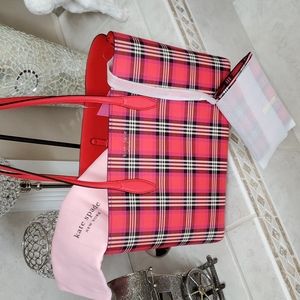 🥳🎈HOST PICK!🎈🥳  🍓 KATE SPADE All Day Foliage Plaid Tote 🍓